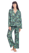 Organic Cotton PJ SET w/Gift Bag - tiny teal