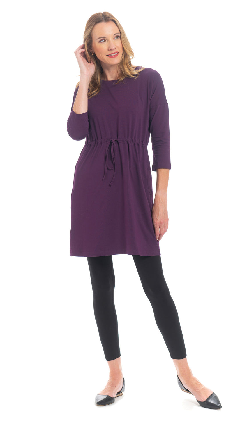 Camden Tunic - deep purple - organic cotton