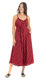 Marley Jumpsuit - red lines - rayon